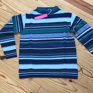 Nook Multi Striped Women’s Sweater pics 2&3 show true color. 100% Merino wool